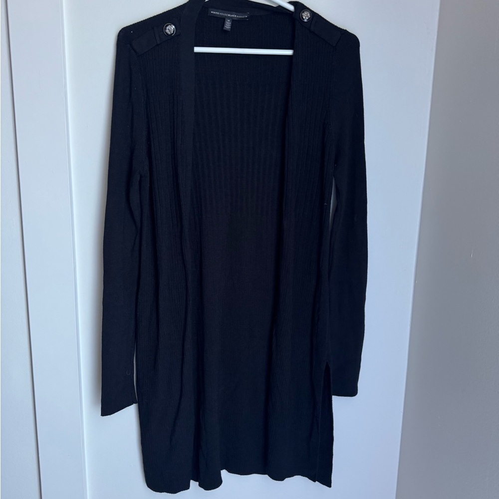 White House black market Open Front Women's long cardigan Sweater